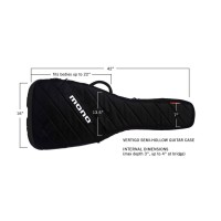 MONO Vertigo Semi-Hollow Guitar Case - Black (M80-VHB-BLK)