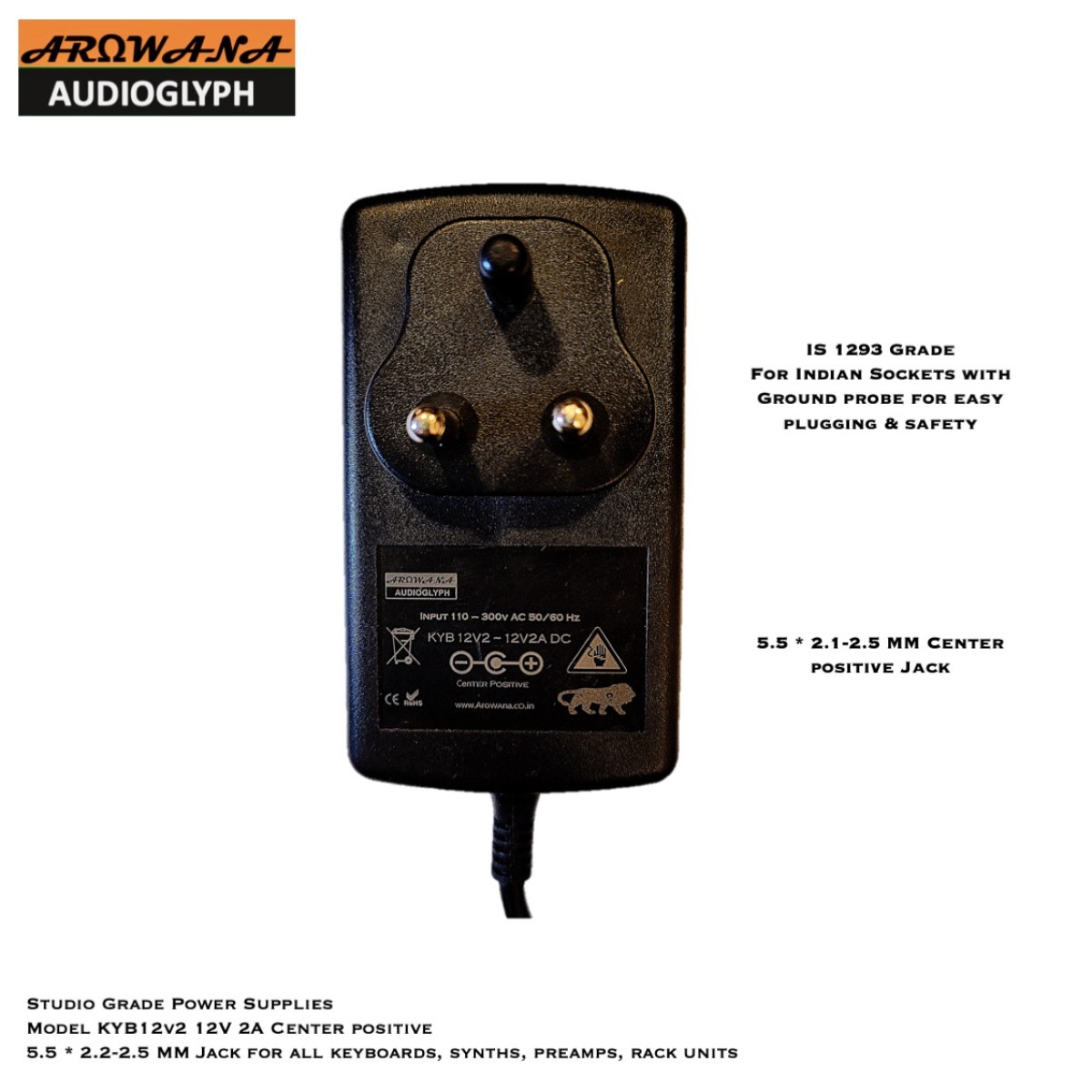 12V 1A KYB12V1 Cent +