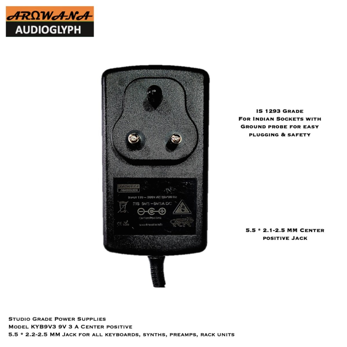 9V 3A KYB9V3 Center +