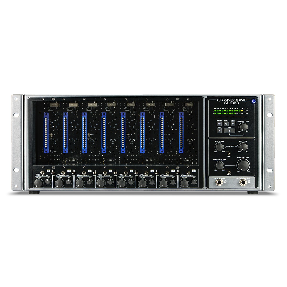 Cranborne Audio 500R8 - Analogue/Digital Hybrid USB Audio Interface, Summing Mixer, and 500 Series Rack