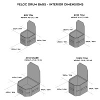 Gruv Gear VELOC Drum Bag Set 4-piece