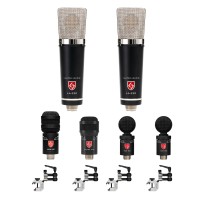 Lauten Audio - Kick Mic, Snare Mic, 3x Tom Mic, and 4x Rim Mount with 2x LA-220